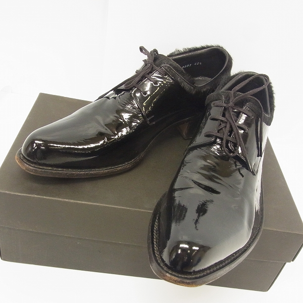 実際に弊社で買取させて頂いたHIROMU TAKAHARA/ヒロムタカハラ エナメル レザー シューズ/42.5