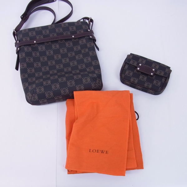 実際に弊社で買取させて頂いたLOEWE/ロエベ アナグラム ミニショルダーバッグの画像 7枚目