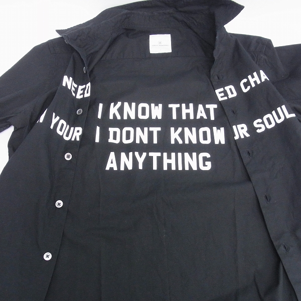 実際に弊社で買取させて頂いたUNIFORM EXPERIMENT/ユニフォームエクスペリメント TYPOGRAPHY REGULAR COLLAR SHIRT/1の画像 8枚目