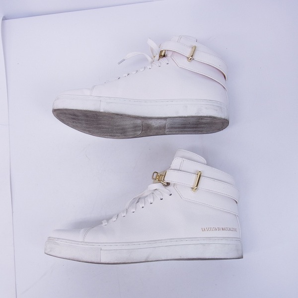 実際に弊社で買取させて頂いたBUFFALO BOBS/バッファローボブズ DUC BASKET/バックバスケット ベルト ハイカットスニーカー SAB8743/41の画像 3枚目