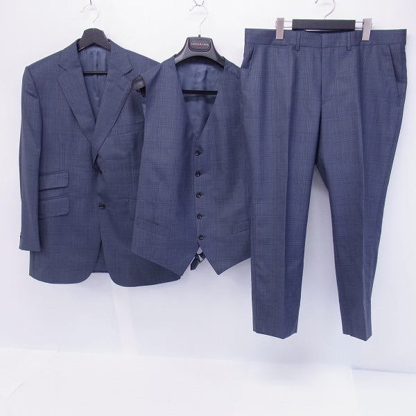 実際に弊社で買取させて頂いたdunhill/ダンヒル チェック柄 3ピース スーツ/セットアップ