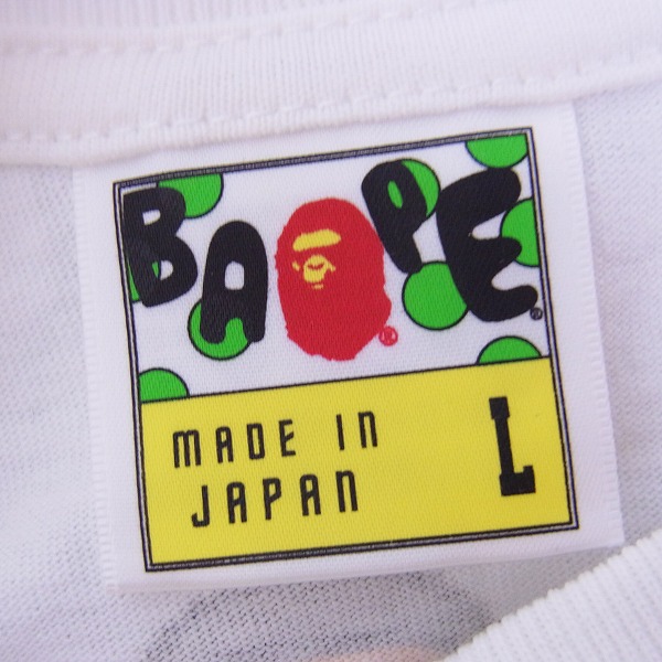 実際に弊社で買取させて頂いたA BATHING APE×NINTENDO/アベイジングエイプ×任天堂 マリオ&頭上マイロ Tシャツ Lの画像 2枚目
