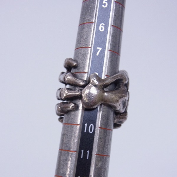 実際に弊社で買取させて頂いたCRAZY PIG/クレイジーピッグ BONE HAND/ボーンハンド リング/7-8.5号 の画像 5枚目