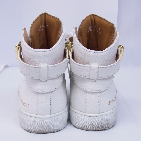 実際に弊社で買取させて頂いたBUFFALO BOBS/バッファローボブズ DUC BASKET/バックバスケット ベルト ハイカットスニーカー SAB8743/41の画像 1枚目