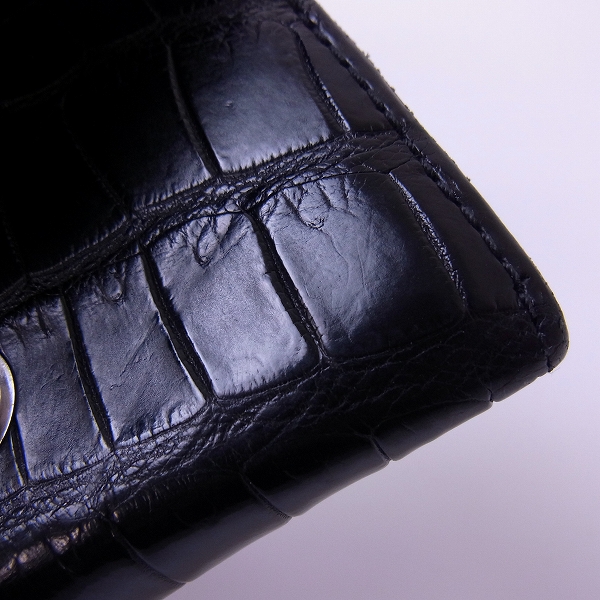 実際に弊社で買取させて頂いたFUNNY/ファニー ポロサスクロコダイル ベローズ コンチョボタン コインケース の画像 6枚目