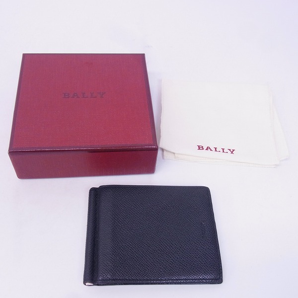 実際に弊社で買取させて頂いたBALLY/バリー レザー 二つ折り財布/ウォレット マネークリップ付きの画像 6枚目