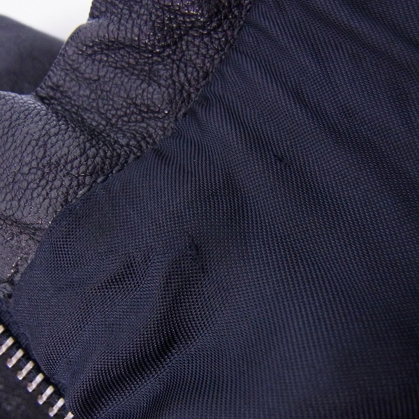 実際に弊社で買取させて頂いたC.P.COMPANY/シーピーカンパニー ラム レザー ジャケット/50の画像 7枚目