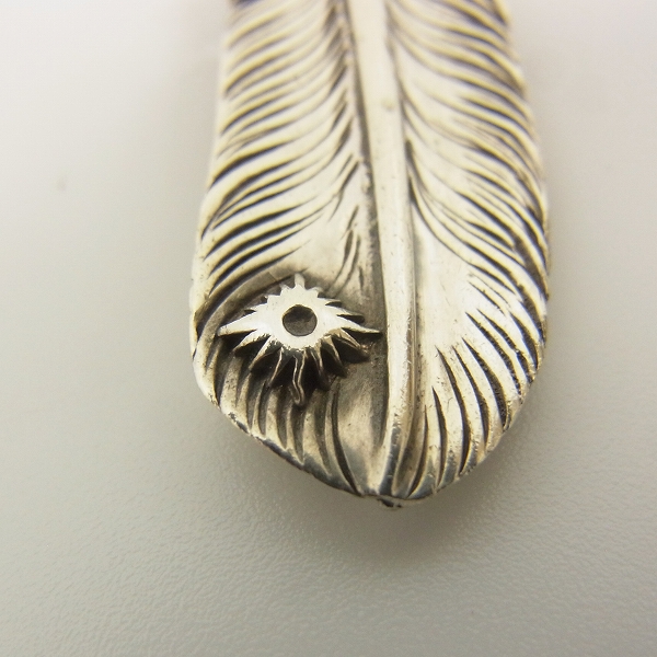 実際に弊社で買取させて頂いたARIZONA FREEDOM/アリゾナフリーダム K18イーグル付き 60mm ハートフェザー ペンダント/右向きの画像 5枚目