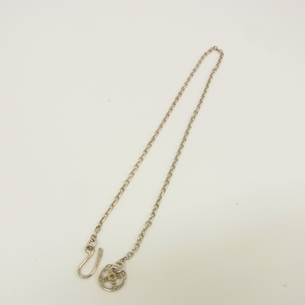 実際に弊社で買取させて頂いたARIZONA FREEDOM/アリゾナフリーダム イーグルSフック 大/金縄ターコイズホイール 小豆太 チェーン ネックレスの画像 4枚目