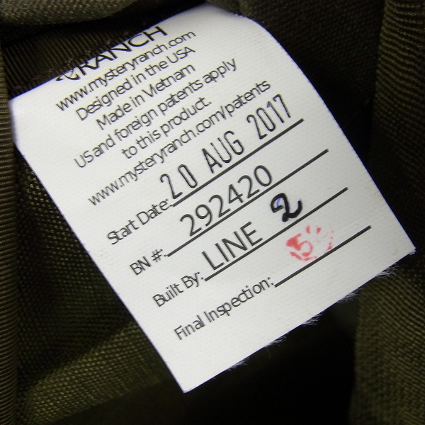 実際に弊社で買取させて頂いたMYSTERY RANCH/ミステリーランチ リュックサック/バックパックの画像 4枚目