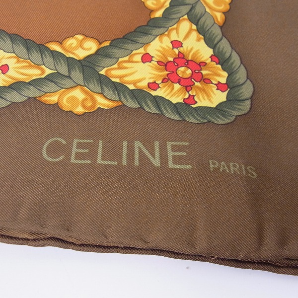 実際に弊社で買取させて頂いたCELINE/セリーヌ 総柄 シルク スカーフの画像 1枚目