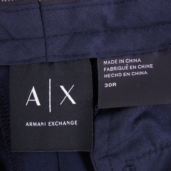 実際に弊社で買取させて頂いたARMANI EXCHANGE/アルマーニエクスチェンジ ジャージーパンツ ネイビー/30Rの画像 3枚目