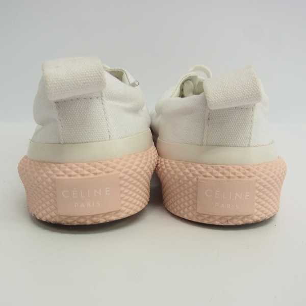 実際に弊社で買取させて頂いたCELINE/セリーヌ レースアップスニーカー ホワイト×ピンク 323982/37の画像 1枚目
