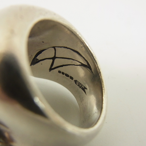 実際に弊社で買取させて頂いたCRAZY PIG/クレイジーピッグ　ラージエビルスカル リング シルバー/13号の画像 5枚目