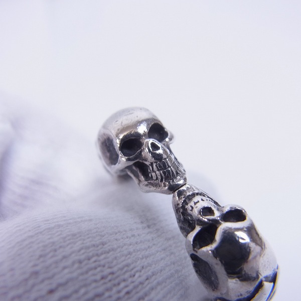 実際に弊社で買取させて頂いたCRAZY PIG/クレイジーピッグ WO SKULLS TUDOR RING/2スカルチューダーリング 16.5号の画像 7枚目