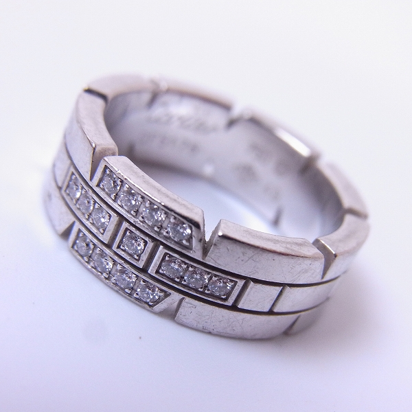 実際に弊社で買取させて頂いたCartier/カルティエ タンクフランセーズ SMリング K18 ホワイトゴールド リング/w15P ダイヤ #49/9号