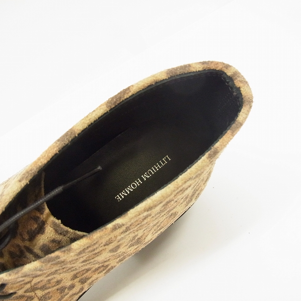 実際に弊社で買取させて頂いたLITHIUM HOMME/リチウムオム レオパード ヒールブーツ/42.5の画像 4枚目