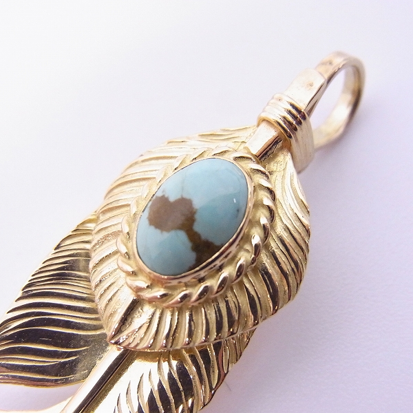実際に弊社で買取させて頂いた【カスタム】ARIZONA FREEDOM/アリゾナフリーダム 全金 ターコイズ ハートフェザー ネックレス 左向きの画像 4枚目