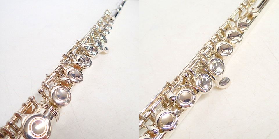 実際に弊社で買取させて頂いたYAMAHA/ヤマハ YFL-211/YFL211 フルート 頭部管リッププレート部分にAg925刻印あり Eメカ付き ハードケース付の画像 4枚目