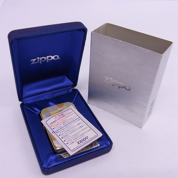 ZIPPO/ジッポー 1941レプリカ シェルチェック 天然黄蝶貝＆白蝶貝 2005 