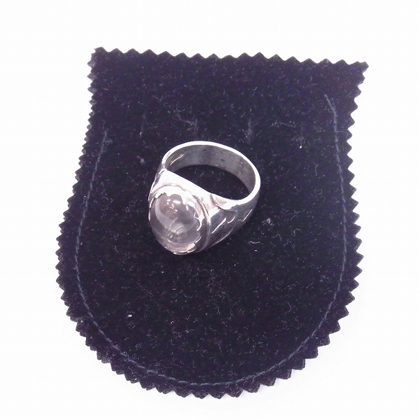 実際に弊社で買取させて頂いたCRAZY PIG/クレイジーピッグ CRYSTAL SKULL/クリスタル スカル リング 23号の画像 9枚目