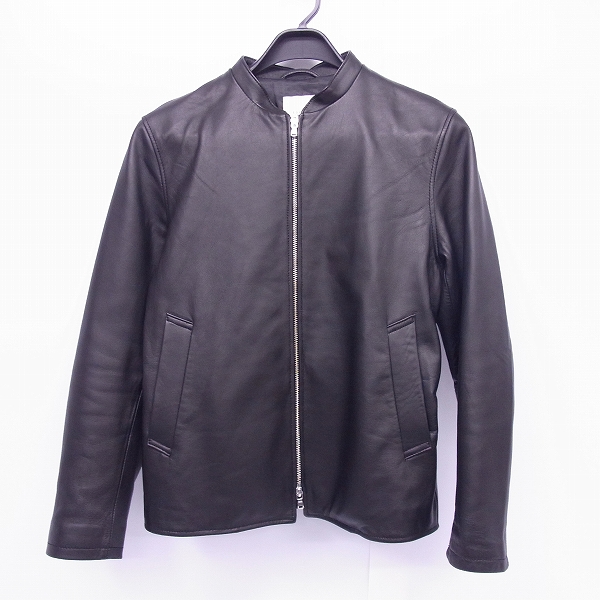 実際に弊社で買取させて頂いたEDIFICE/エディフィス 18年モデル ラム ナッパ シングル ライダースブルゾン S