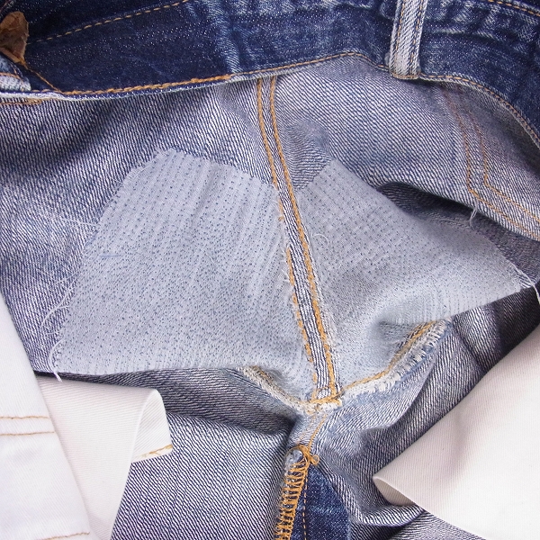 実際に弊社で買取させて頂いたSUGAR CANE/シュガーケーン 1966モデル 復刻 デニムパンツ インディゴの画像 6枚目