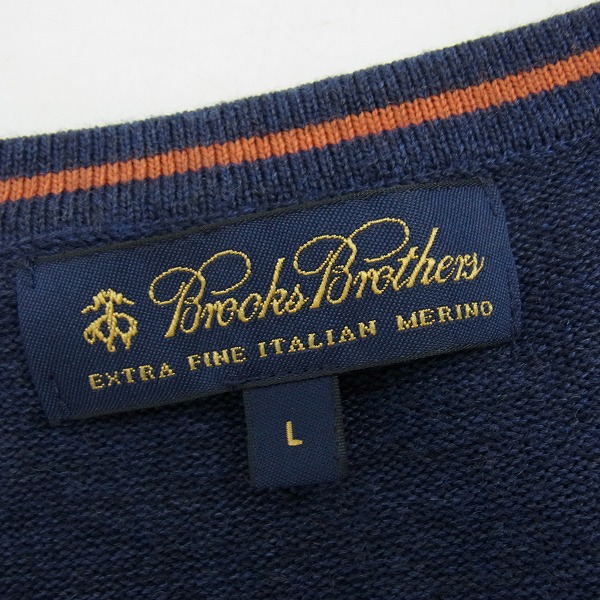 実際に弊社で買取させて頂いたBrooks Brothers/ブルックスブラザーズ ウール混 Vネックニット/セーター L の画像 2枚目