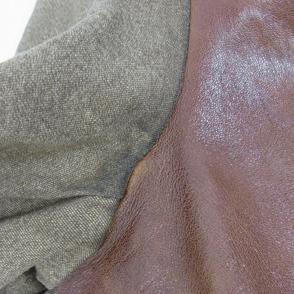 実際に弊社で買取させて頂いたC.P.COMPANY/シーピーカンパニー レザー切り替えし ゴーグルジャケット CPU0624 002051/50の画像 4枚目