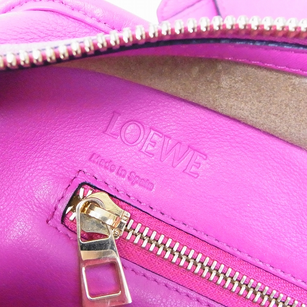 実際に弊社で買取させて頂いたLOEWE/ロエベ アマソナ ハンドバッグ ショルダーストラップ ピンク 2way の画像 4枚目