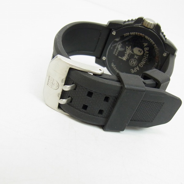 実際に弊社で買取させて頂いたA BATHING APE×Stussy×Luminox/アベイシングエイプ×ステューシー×ルミノックス コラボ 腕時計 の画像 2枚目