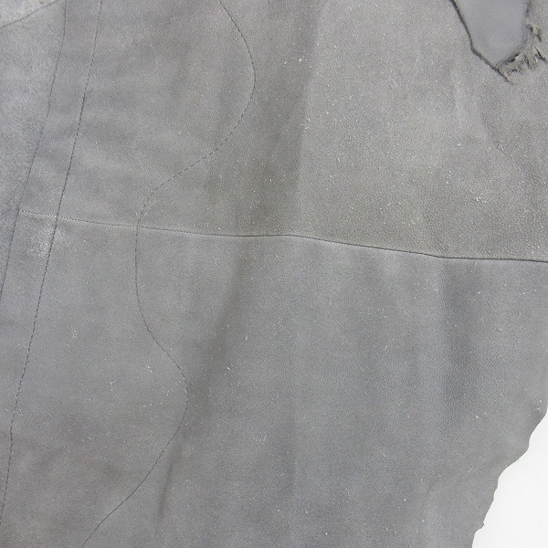 実際に弊社で買取させて頂いたTAKAHIROMIYASHITA The SoloIst./ソロイスト シープレザー フリンジ付 大判ストールの画像 6枚目