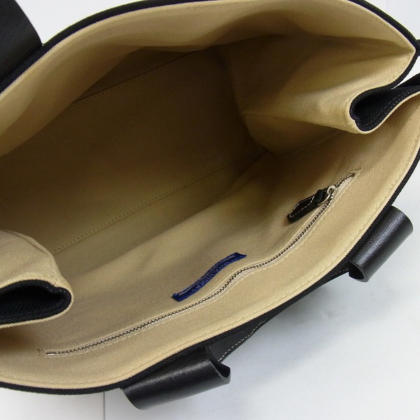 実際に弊社で買取させて頂いたBurberry Blue Label/バーバリーブルーレーベル キャンパス トートバッグ ブラックの画像 3枚目