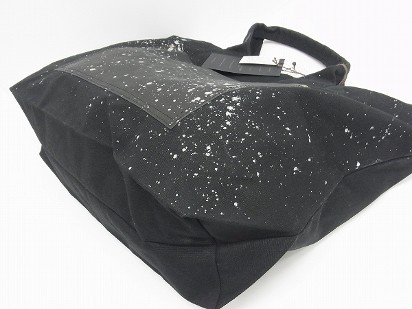実際に弊社で買取させて頂いた【タグ付き】2018A/W ACANTHUS/アカンサス hand splash canvas leather toteBAG/トートバッグ 黒/BG1802SPの画像 2枚目
