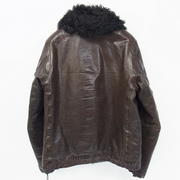 BACKLASH/バックラッシュ ネックファー付裏地キルティングレザー