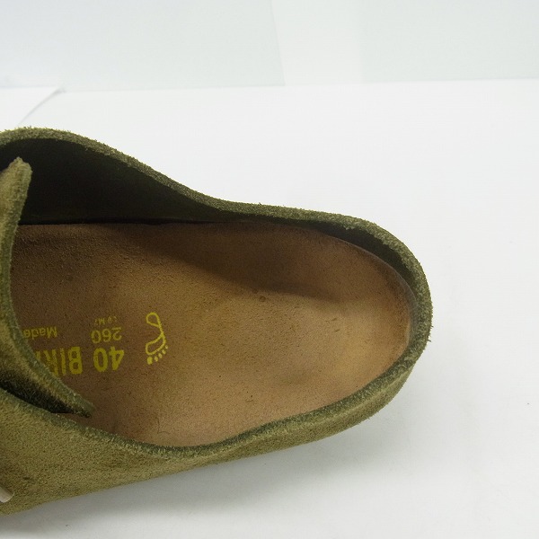 実際に弊社で買取させて頂いたBIRKENSTOCK/ビルケンシュトック スエードレザー レースアップシューズ カーキ/26の画像 4枚目