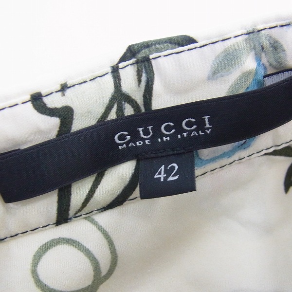 実際に弊社で買取させて頂いたGucci/グッチ 15SS 花/フラワー柄/総柄 スナップボタンシャツ 67323 ZEP04/42の画像 2枚目