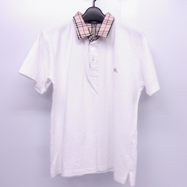 実際に弊社で買取させて頂いたBURBERRY LONDON/バーバリー ロンドン チェック柄切替 ホース刺繍ポロシャツ M
