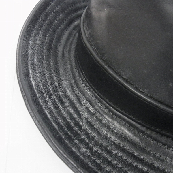 実際に弊社で買取させて頂いたBACKLASH×DHYANA/バックラッシュ×ディアーナ カーフレザー ハット/2の画像 7枚目