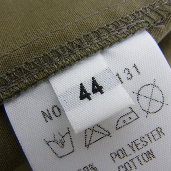 実際に弊社で買取させて頂いたVALLIS by FACTOTUM/ヴァリスbyファクトタム ノーカラー ジップアップジャケット カーキ/44の画像 4枚目