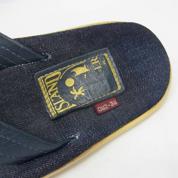 実際に弊社で買取させて頂いたDENIME×ISLAND SLIPPER/ドゥニーム×アイランドスリッパー デニムレザー サンダル/8の画像 4枚目