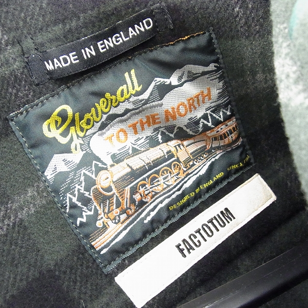 実際に弊社で買取させて頂いたFACTOTUM×GLOVERALL/ファクトタム×グローバーオール 14AW ダッフルコート 09030128/Sの画像 2枚目