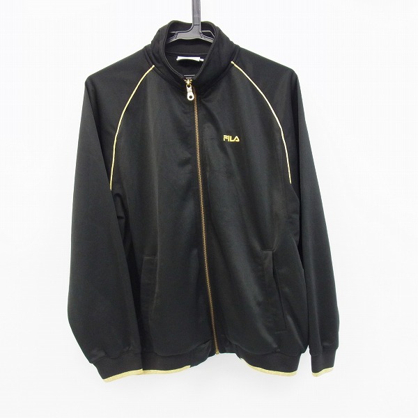 実際に弊社で買取させて頂いたFILA/フィラ トラックジャケット ゴールド×ブラック ラメ入り FM6476/M