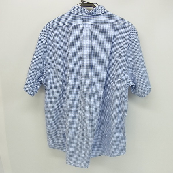 実際に弊社で買取させて頂いた【未使用】BROOKS BROTHERS/ブルックスブラザーズ ギンガムチェック ハーフボタン 半袖シャツ XLの画像 1枚目