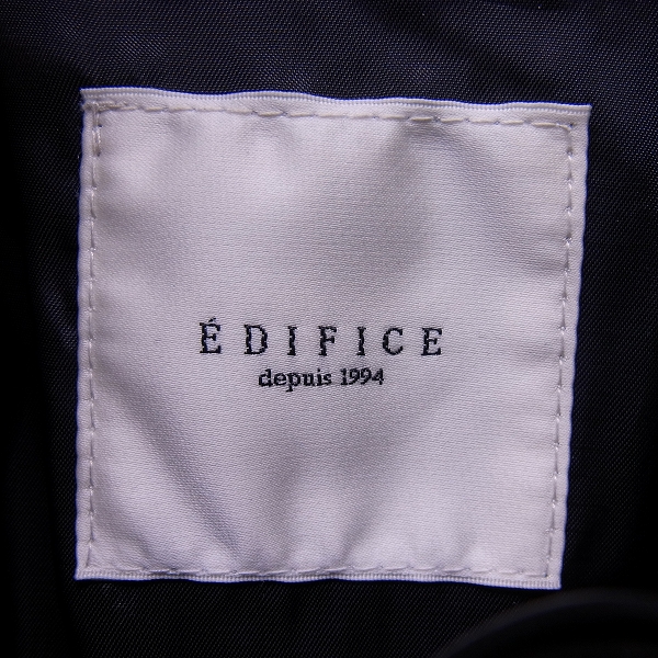 実際に弊社で買取させて頂いたEDIFICE/エディフィス 18年モデル ラム ナッパ シングル ライダースブルゾン Sの画像 2枚目