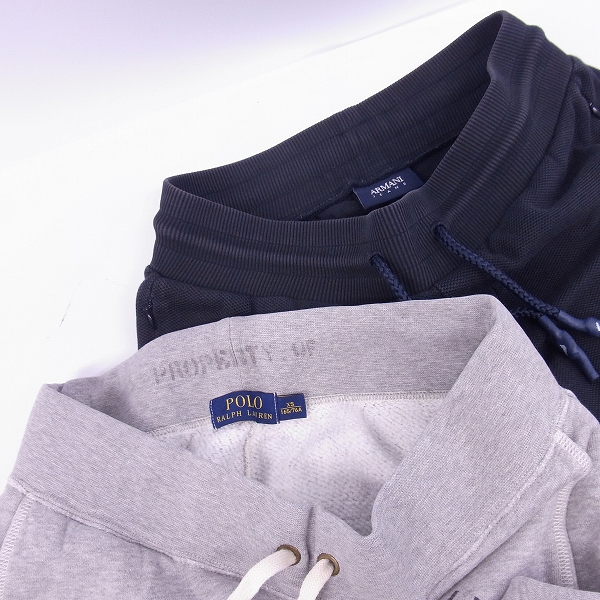 実際に弊社で買取させて頂いたARMANI JEANS/POLO RALPH LAUREN コットンスウェットパンツ 2点セットの画像 2枚目