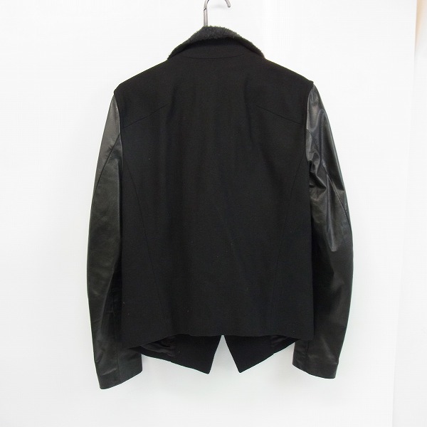 実際に弊社で買取させて頂いたato/アトウ コットンジャケット アルパカ混ファー 袖レザー変形ジャケット 48の画像 1枚目