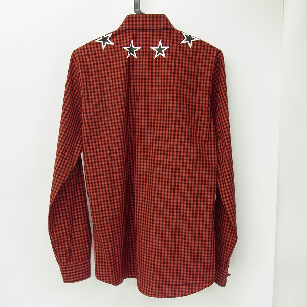 実際に弊社で買取させて頂いたGIVENCHY/ジバンシー 17SS チェック＆スター柄 長袖シャツ 37の画像 1枚目