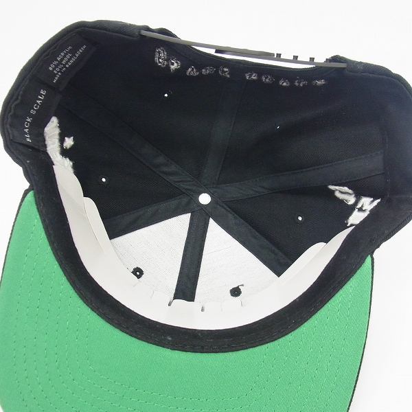 実際に弊社で買取させて頂いたBLACK SCALE/ブラックスケイル キャップ ブラック ウール混の画像 4枚目