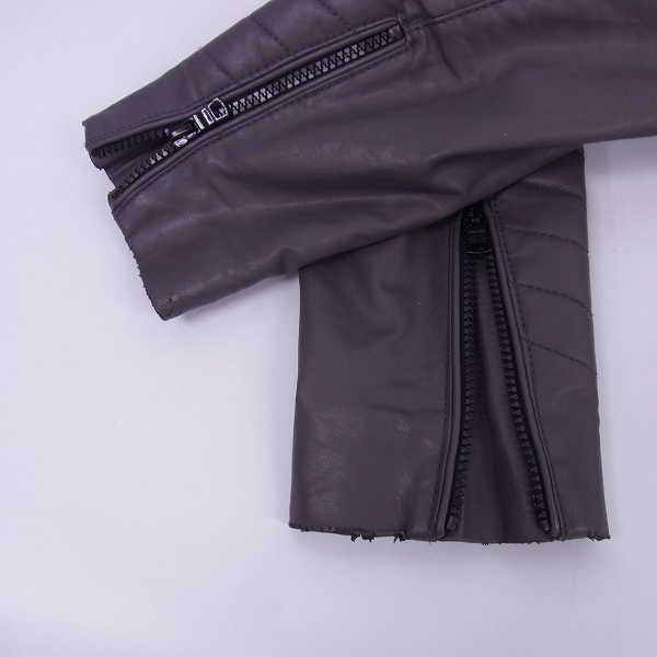 実際に弊社で買取させて頂いたARMANI EXCHANGE/アルマーニエクスチェンジ フェイクレザー ライダースジャケット XSの画像 5枚目